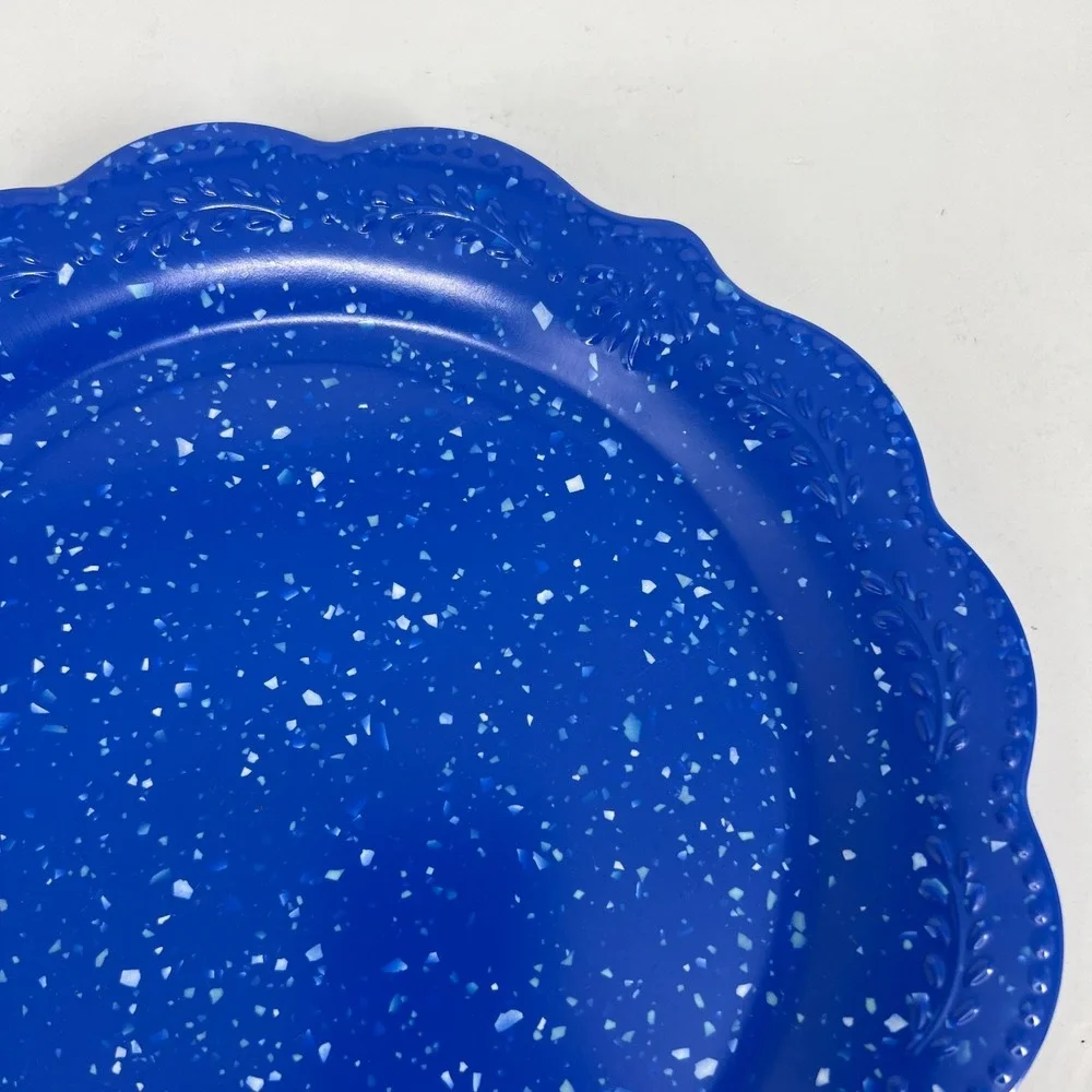 The Pioneer Woman Juliette Dinner Plate‎ Cobalt Blue Speckle Melamine 10.7